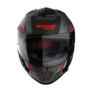 NOLAN N80-8 FULL FACE WANTED FLAT GREY, BLACK & RED HELMET