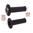 ODI UNIVERSAL BLACK HALF WAFFLE LOCK ON GRIPS