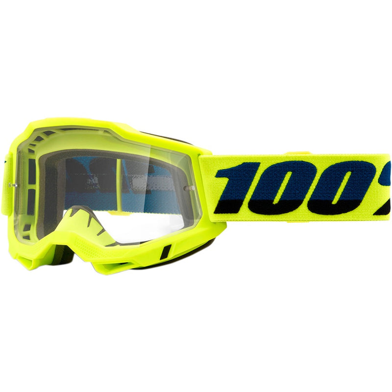 100% ACCURI 2 NEON YELLOW OTG GOGGLES WITH CLEAR LENS