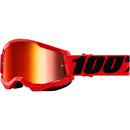 100% PERCENT STRATA 2 RED GOGGLES WITH RED MIRROR LENS