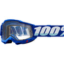 100% ACCURI 2 ENDURO MOTO BLUE GOGGLES WITH CLEAR DUAL LENS