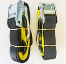 PRO HARD PARTS 25MM CAM BUCKLE SOFT HOOK WITH CARIBINER & S HOOK BLACK & YELLOW