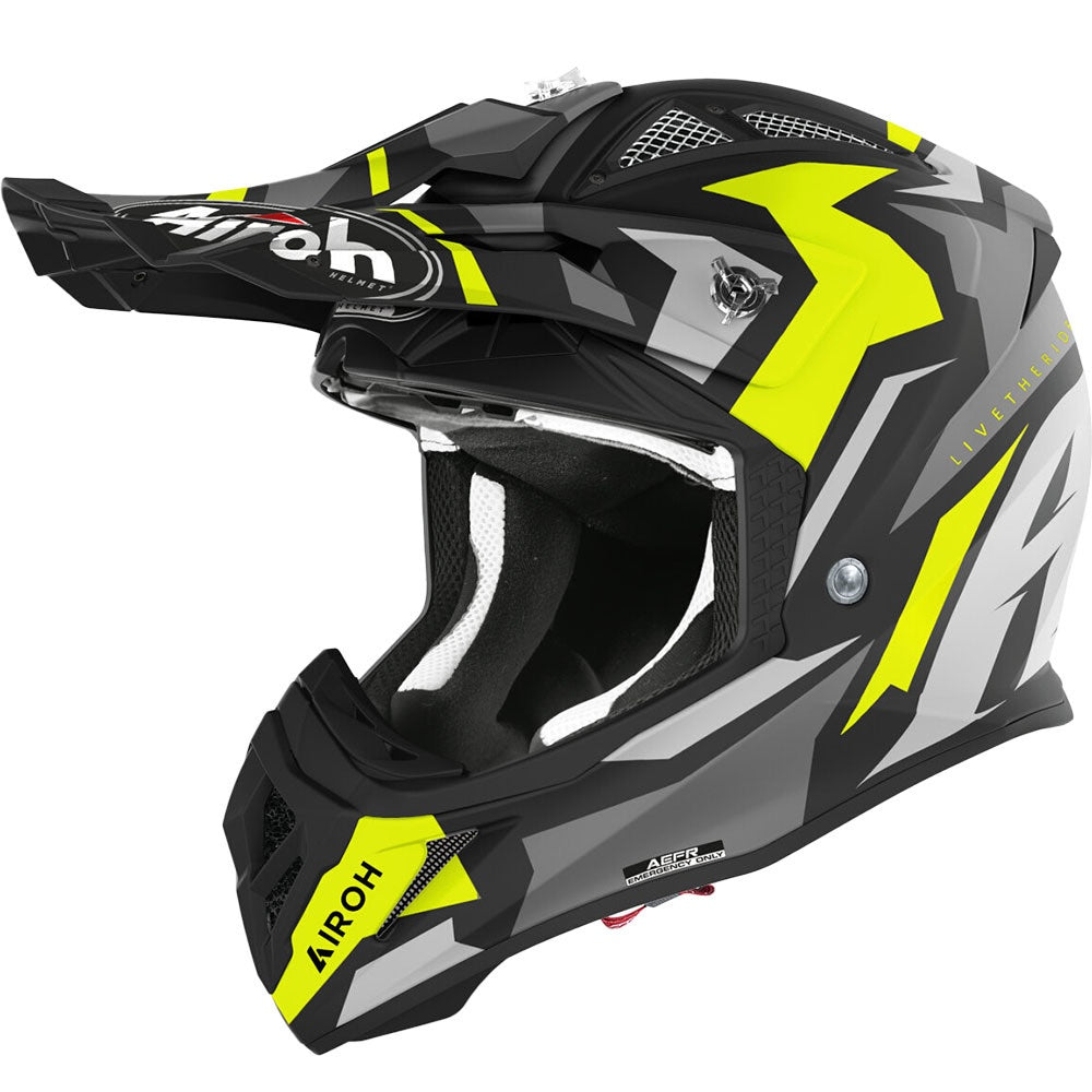 AIROH AVIATOR ACE SWOOP MATTE YELLOW HELMET