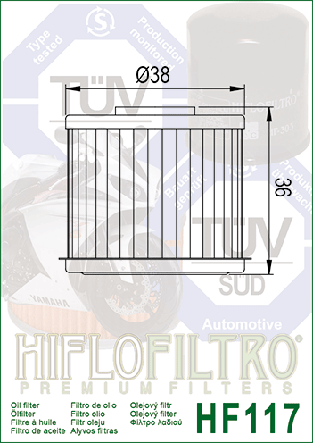 HIFLOFILTRO - OIL FILTER HF117