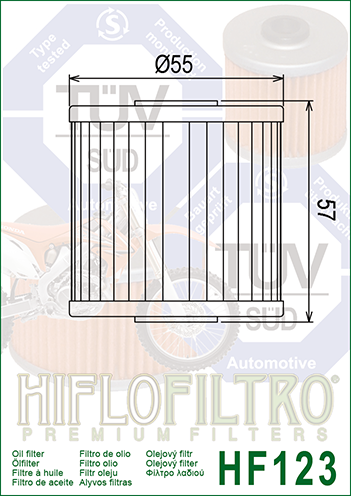 HIFLOFILTRO - OIL FILTER HF123