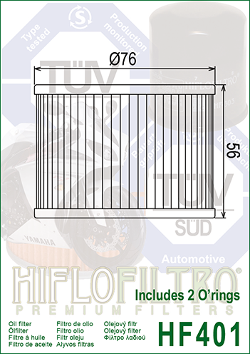 HIFLOFILTRO - OIL FILTER HF401