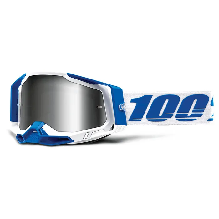 100% RACECRAFT2 GOGGLE ISOLA GOGGLES WITH FLASH SILVER LENS