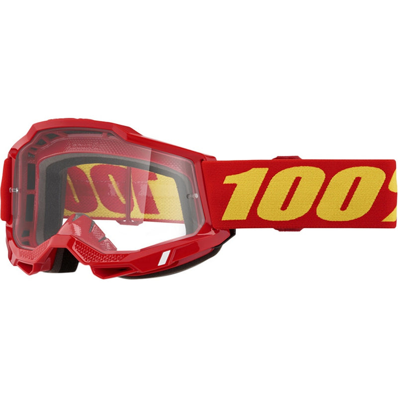 100% ACCURI 2 OTG RED GOGGLES WITH CLEAR LENS