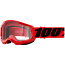 100% ACCURI 2 KIDS RED GOGGLES WITH CLEAR LENS