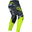 ONEAL 2022 ELEMENT CAMO GREY & NEON YELLOW KIDS PANTS