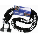 LOK-UP BLACK & SILVER CHAIN AND U PADLOCK