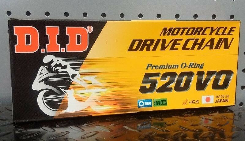 D.I.D MOTORCYCLE DRIVE CHAIN 520VO PREMIUM O-RING MADE IN JAPAN