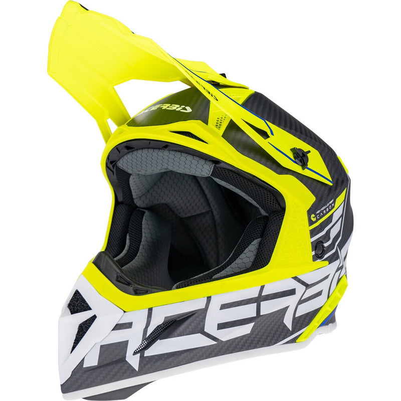 ACERBIS STEEL BLACK & FLURO CARBON HELMET