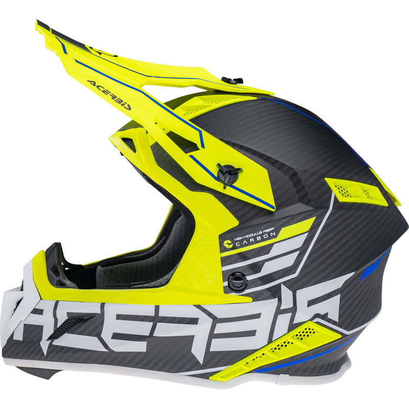 ACERBIS STEEL BLACK & FLURO CARBON HELMET