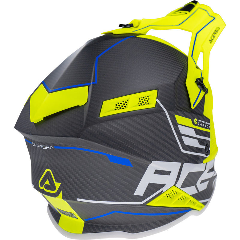 ACERBIS STEEL BLACK & FLURO CARBON HELMET