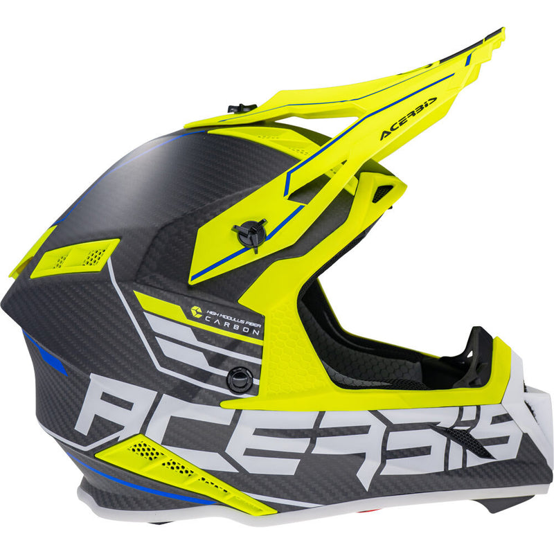 ACERBIS STEEL BLACK & FLURO CARBON HELMET