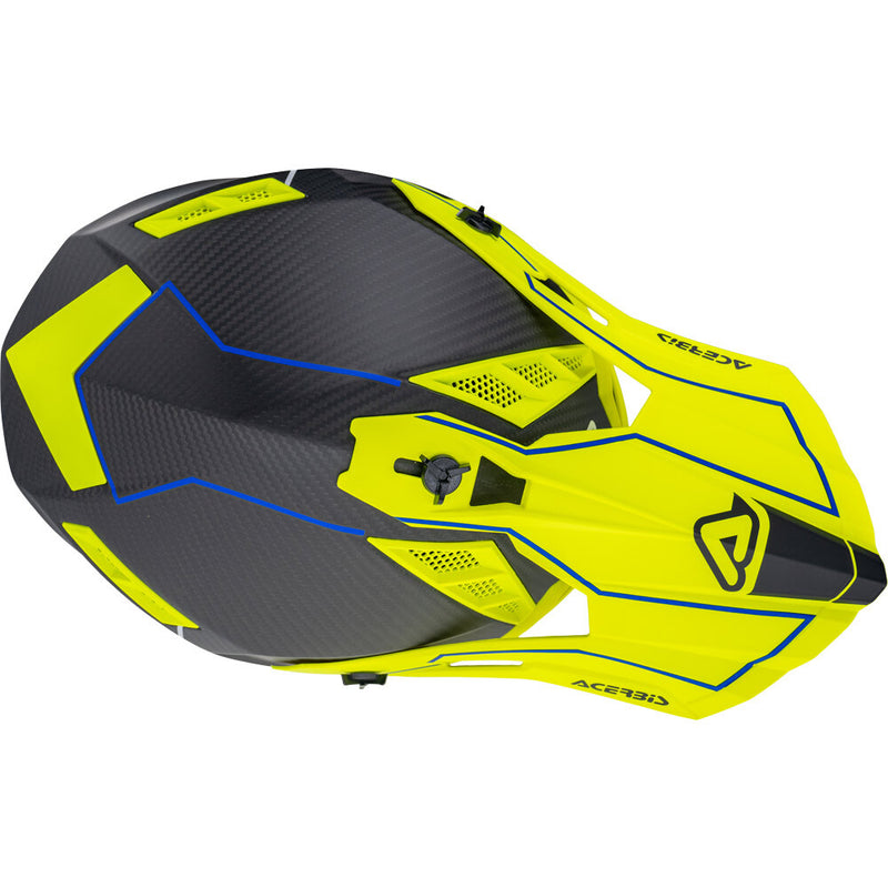 ACERBIS STEEL BLACK & FLURO CARBON HELMET