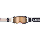 SCOTT PROSPECT AMPLIFIER BLUE & WHITE GOGGLES WITH GOLD CHROME LENS