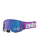 ALPINESTARS SUPERTECH VISTA PURPLE FLURO-PINK GOGGLES WITH BLUE MIRROR LENS