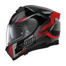 NOLAN N80-8 FULL FACE WANTED FLAT GREY, BLACK & RED HELMET