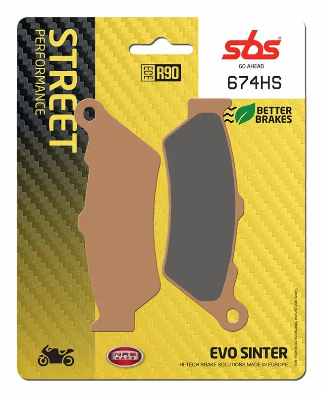 SBS SINTERED FRONT BRAKE PADS - SB674HS