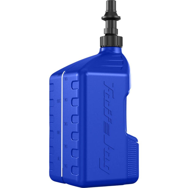 TUFF JUG GEN 3 20L BLUE FUEL CAN WITH BLUE RIPPER CAP & VIEW STRIP
