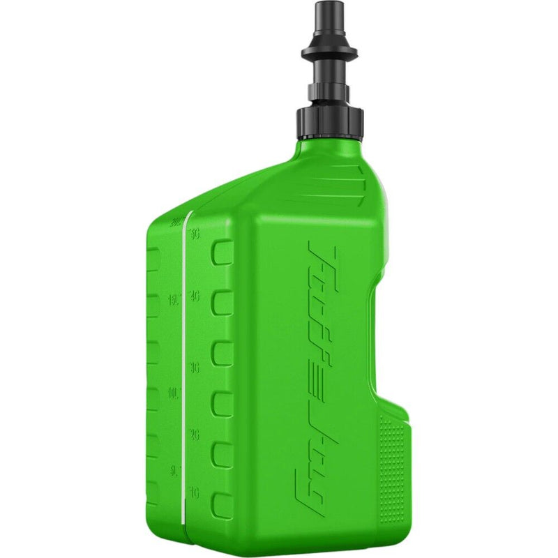 TUFF JUG GEN 3 20L GREEN FUEL CAN WITH GREEN RIPPER CAP & VIEW STRIP