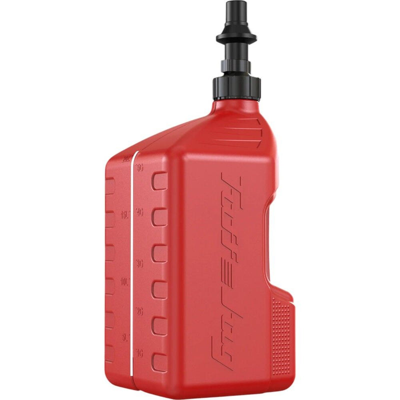 TUFF JUG GEN 3 20L RED FUEL CAN WITH RED RIPPER CAP & VIEW STRIP