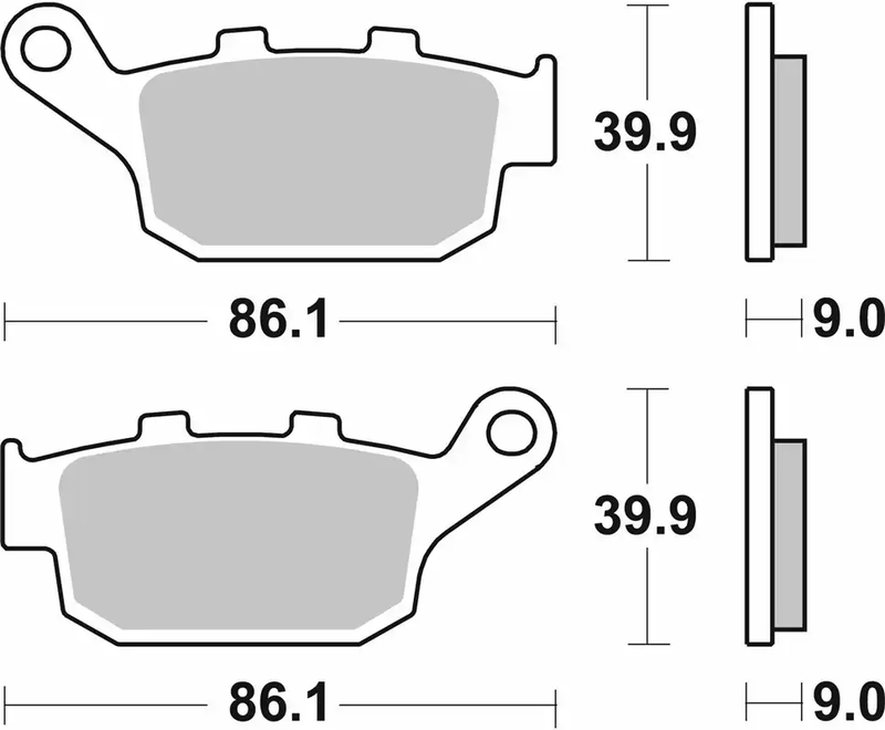 SBS SINTERED BRAKE PADS - SB881LS