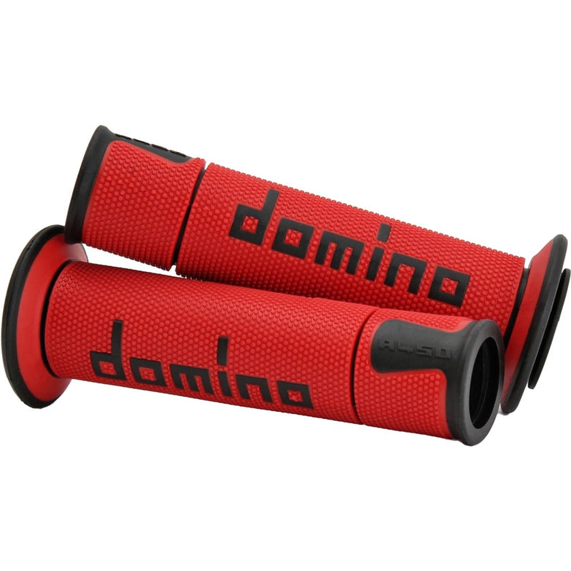 DOMINO A450 RED & BLACK RAOD GRIPS