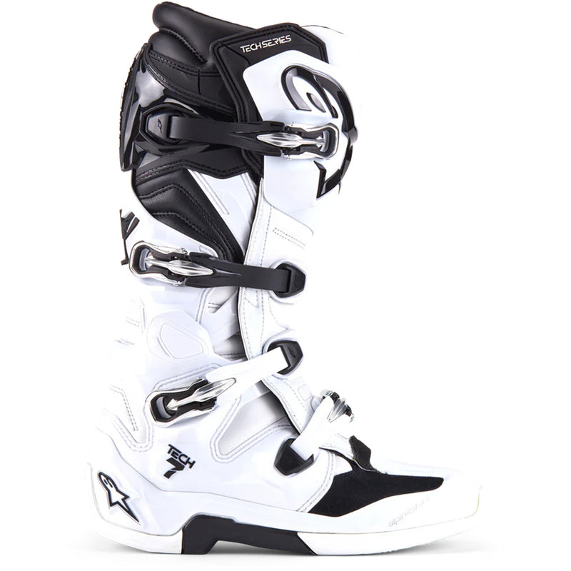 ALPINESTARS 2025 TECH 7 WHITE & BLACK BOOTS