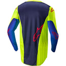 ALPINESTARS 2024 RACER HOEN FLURO YELLOW & BLUE NIGHT NAVY JERSEY