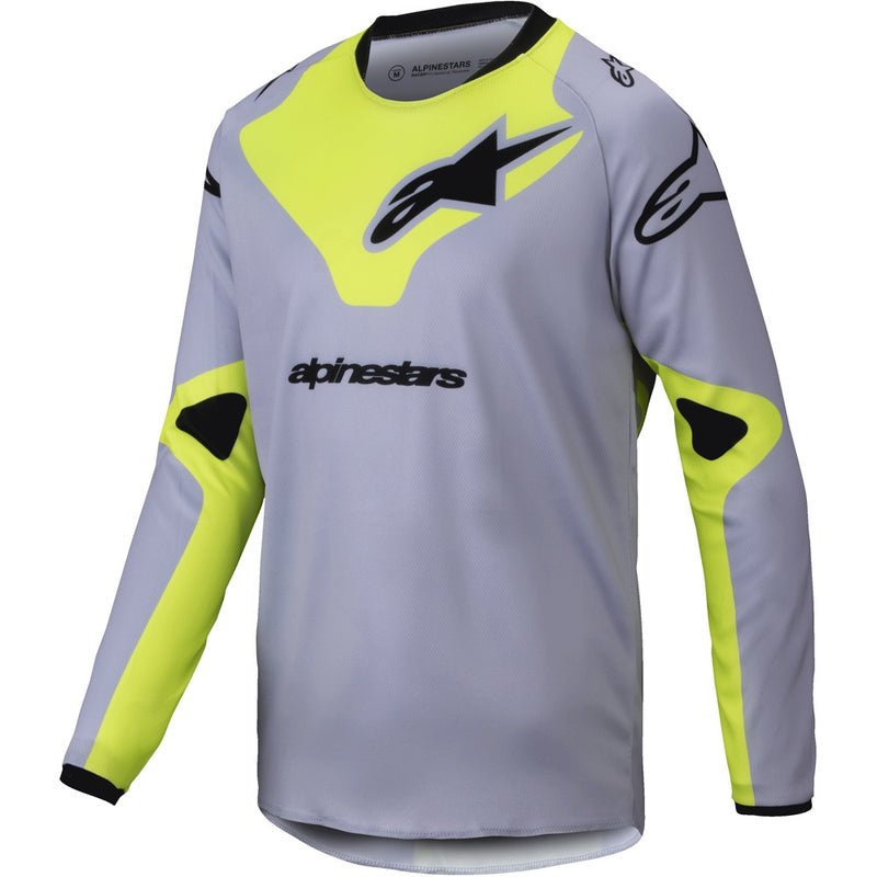 ALPINESTARS 2025 RACER VEIL GREY & FLURO YELLOW KIDS JERSEY