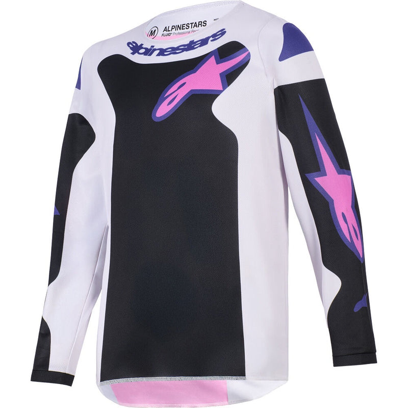 ALPINESTARS 2026 FLUID GRID BLACK, GREY & PURPLE KIDS JERSEY