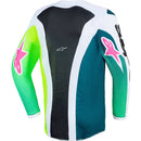 ALPINESTARS 2026 FLUID PORTL GREEN, WHITE & BLACK KIDS JERSEY