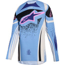 ALPINESTARS 2026 TECHSTAR NOMUR LIGHT BLUE, OFF WHITE & BLACK WOMENS JERSEY