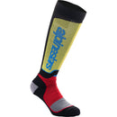 ALPINESTARS MX PLUS BLACK, RED & LIGHT BLUE SOCKS