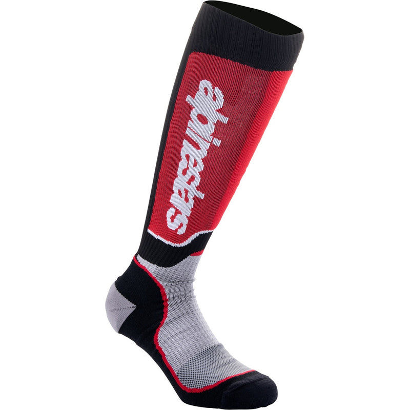 ALPINESTARS 2024 MX PLUS BLACK, GREY & RED SOCKS