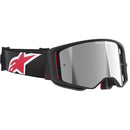 ALPINESTARS SUPERTECH CORP BLACK & RED GOGGLES WITH SILVER MIRROR LENS