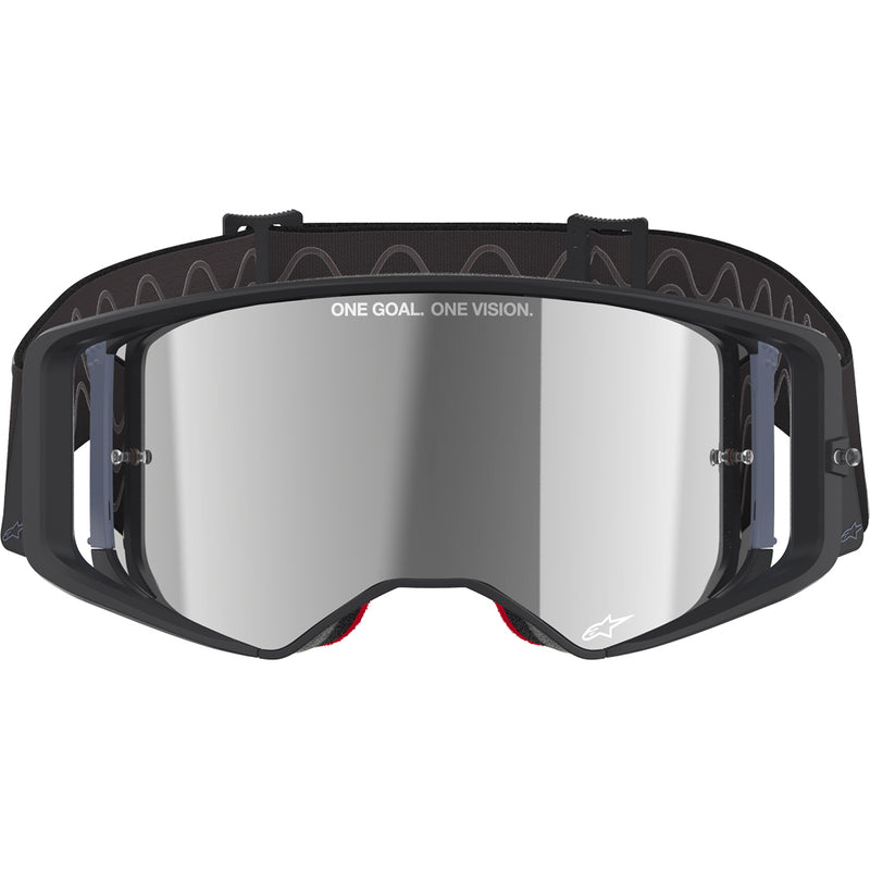 ALPINESTARS SUPERTECH CORP BLACK GOGGLES WITH  SILVER MIRROR LENS