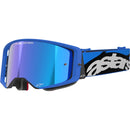 ALPINESTARS SUPERTECH STREAM BLUE GOGGLES WITH BLUE MIRROR LENS