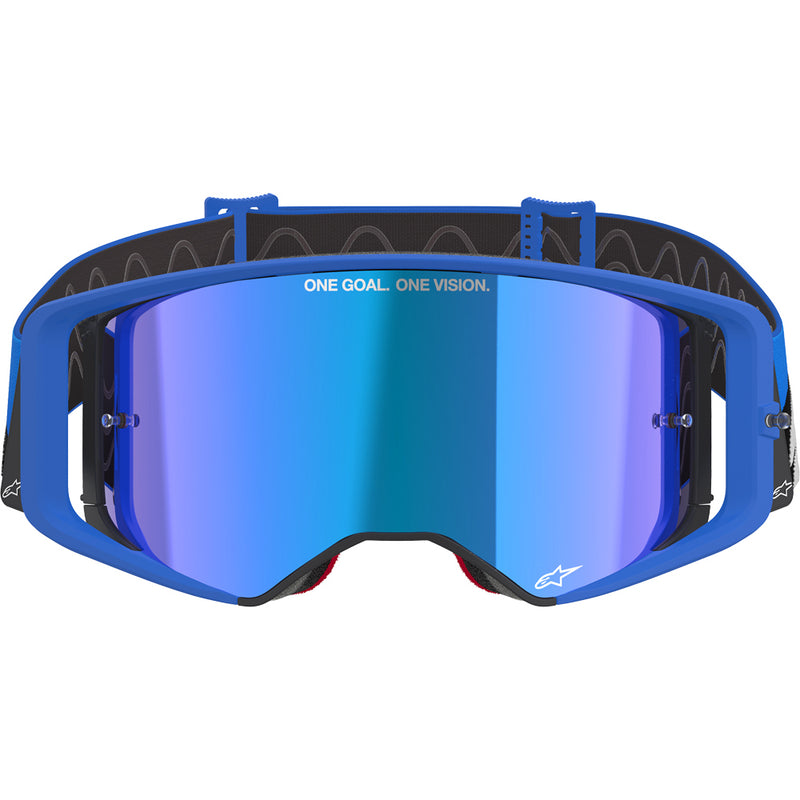 ALPINESTARS SUPERTECH STREAM BLUE GOGGLES WITH BLUE MIRROR LENS