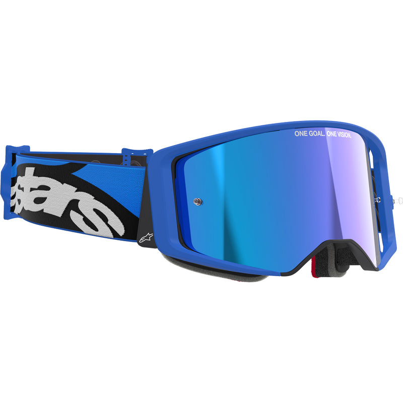 ALPINESTARS SUPERTECH STREAM BLUE GOGGLES WITH BLUE MIRROR LENS