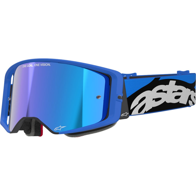 ALPINESTARS SUPERTECH STREAM BLUE GOGGLES WITH BLUE MIRROR LENS