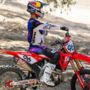 ALPINESTARS SUPERTECH H96AS HUNTER LAWRENCE PURPLE & WHITE GOGGLES WITH SILVER MIRROR LENS