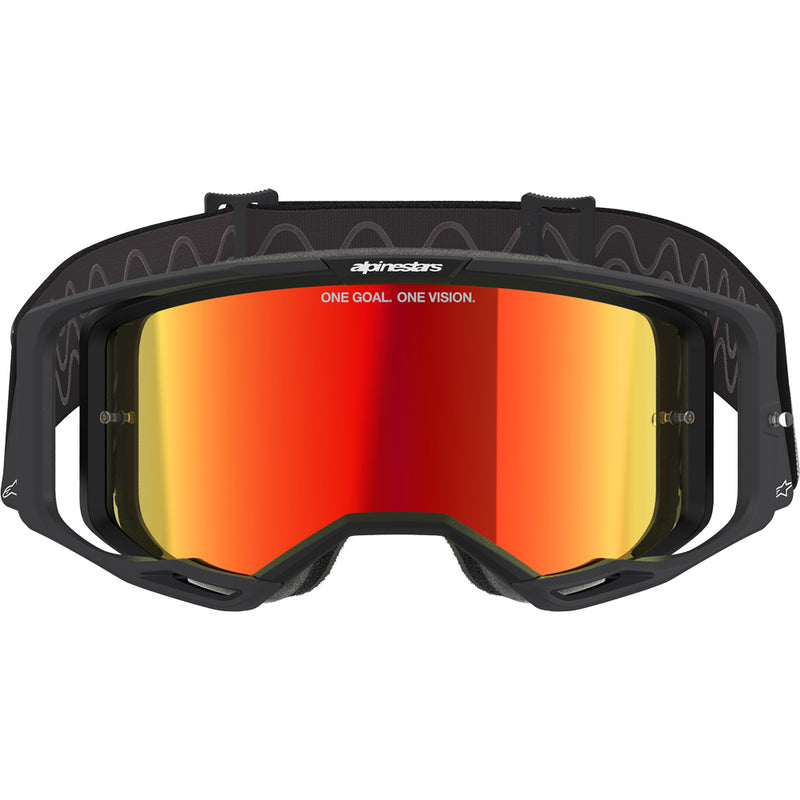 ALPINESTARS VISION 8 CORP BLACK GOGGLES WITH RED MIRROR LENS