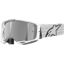 ALPINESTARS VISION 8 CORP WHITE GOGGLES WITH SILVER MIRROR LENS