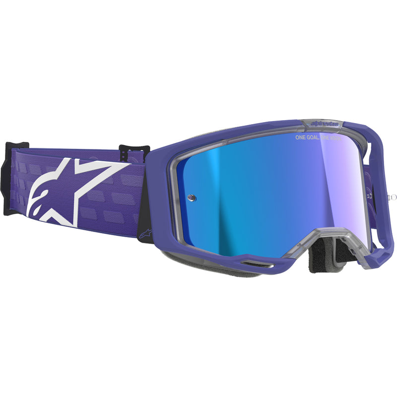 ALPINESTARS VISION 8 CORP PURPLE GOGGLES WITH BLUE MIRROR LENS