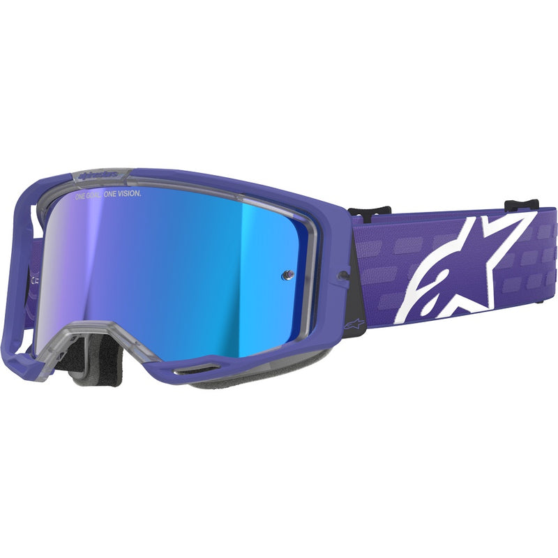 ALPINESTARS VISION 8 CORP PURPLE GOGGLES WITH BLUE MIRROR LENS