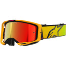 ALPINESTARS VISION 8 CORP YELLOW & PINK GOGGLES WITH RED MIRROR LENS